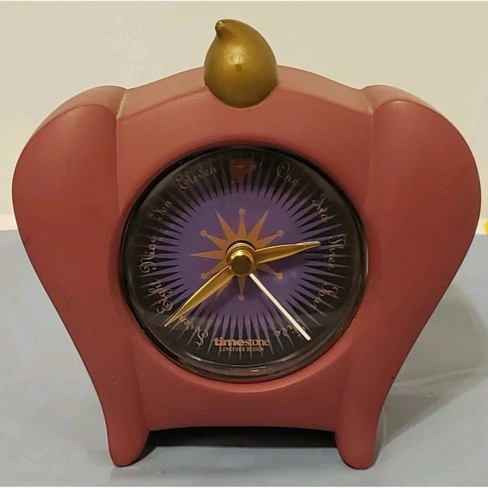 Timestone Longford‎ Design Clock Memphis Rare Desk Red Gold *Not Working*
